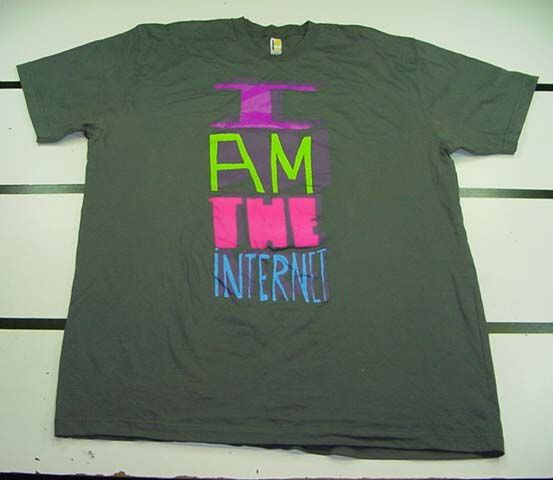 SHIRT WOOT IAM THE INTERNET T SHIRT Sz Mens XL Gray  