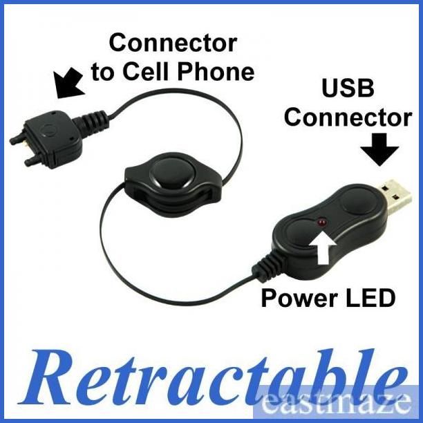 USB Charger for Sony Ericsson Equinox,Naite,Satio,Zylo.  