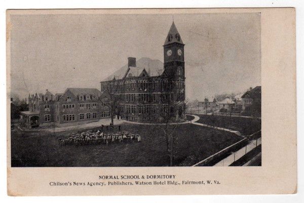 FAIRMONT WV NORMAL SCHOOL & DORMITORY POSTCARD 1901 7  