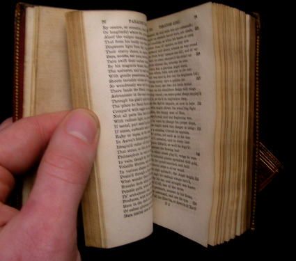 Poetical Works John Milton 1808 red gilt leather 2v  