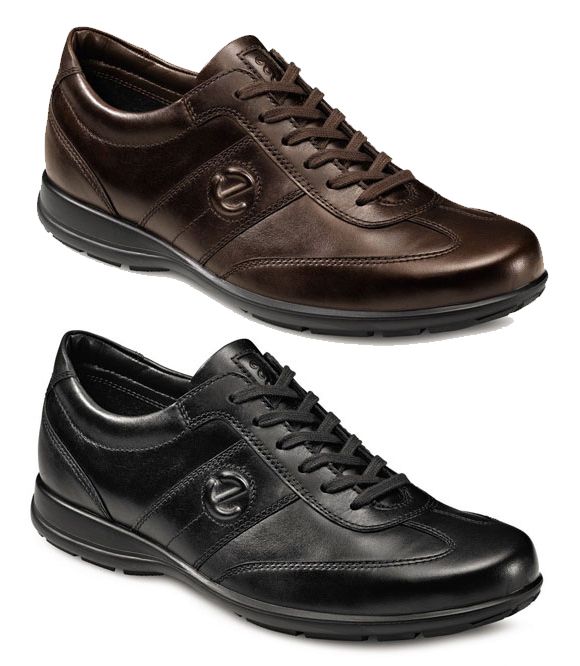 ECCO MEN PACER TIE BLACK COGNAC NEW 40914 WALKING SHOES  