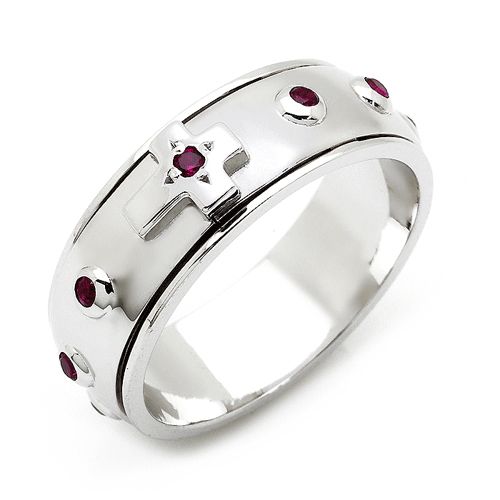 Rosary Ring Sterling Silver Christian Ring RS078  