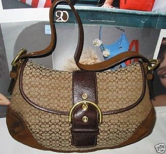 COACH SIGNATURE SOHO FLAP BAG PURSE MINT $298  