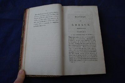 1812 OLIVER GOLDSMITH, HISTORY of GREECE, 2 VOL SET, CONTEMPORARY CALF 