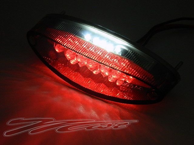 Universal Motorcycle LED Tail Brake Lights Dual Sport ATV Cafe Racer 