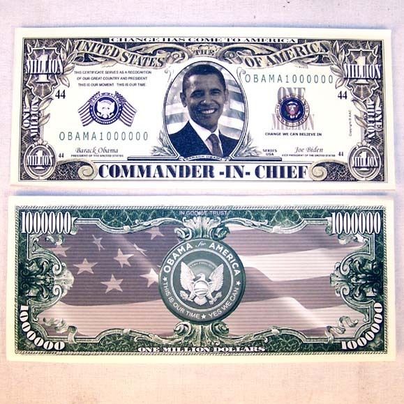 50 OBAMA MILLION DOLLAR BILLS funny money president lot  