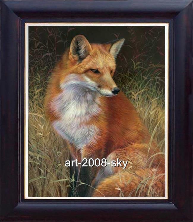 Original Wild Animal Oil painting artfox24x36​  