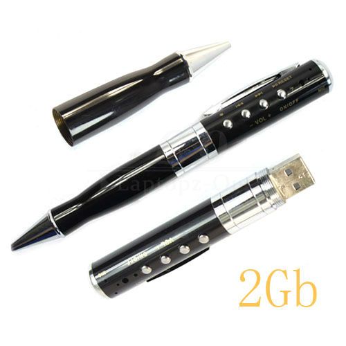 Voice Recorder Pen 2GB  With Headphone 128Kbps   