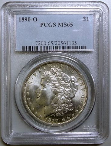 1890 O MORGAN DOLLAR PCGS MS 65 GEM  