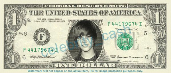 Justin Bieber Dollar Bill #1   Mint Real $$$  