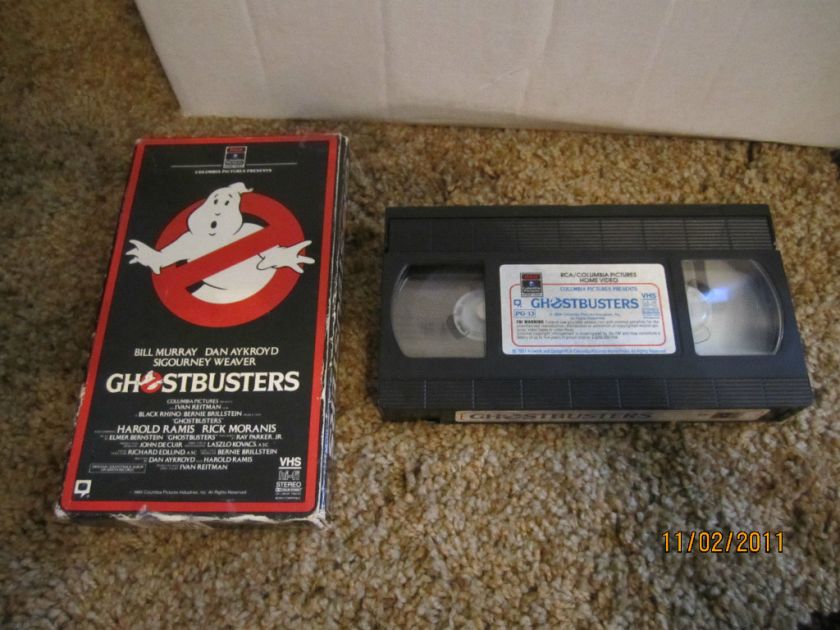   Original Ghostbusters VHS 1984 1985 1987 60413 MURRAY AYKROYD MORAN