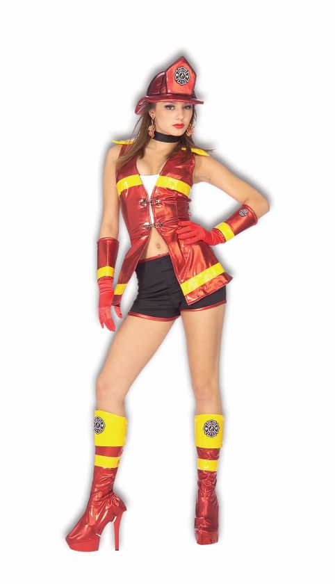 FIRE GIRL MAN 6pc SET sexy halloween costume XS S  