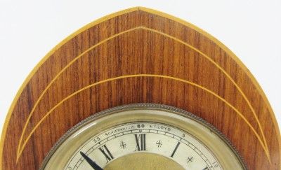   ANTIQUE INLAID ROSEWOOD W&H TING TANG 2 GONG CHIME BRACKET CLOCK 0001