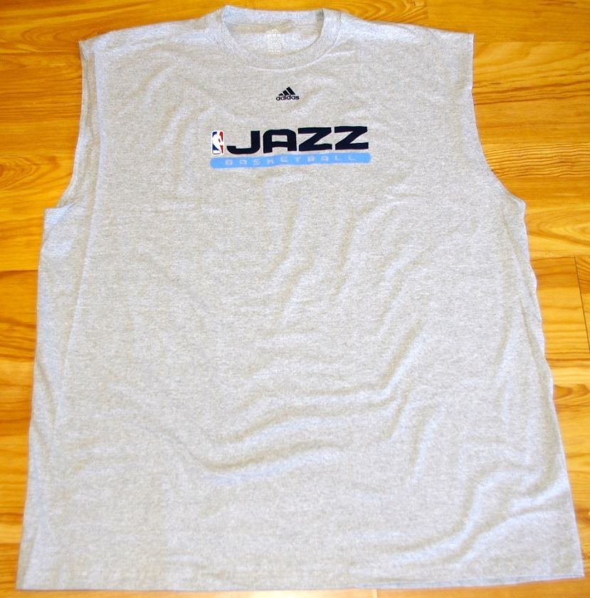 UTAH JAZZ GAME USED TEAM ISSUE 3XLT T SHIRT ADIDAS  