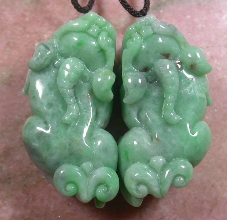   100% Natural A Jade jadeite pendant Dragon Pi Xiu Coin 338249  