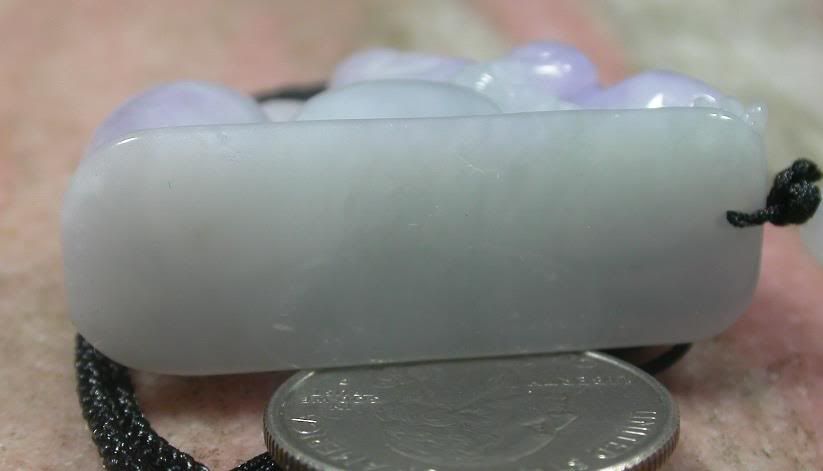 Lavender 100% Natural A JADE Jadeite PENDANT Dragon Pi Xiu Coin