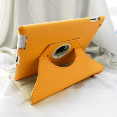 iPad 2 Magnetic Smart Cover Leather Case Rotating Stand  