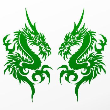 Tribal tattoo design Decal Sticker Dragon Helmet WRS33  