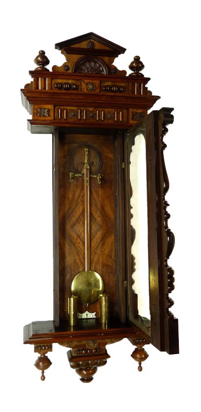 Antique German Friedrich Mauthe wall clock at 1900  