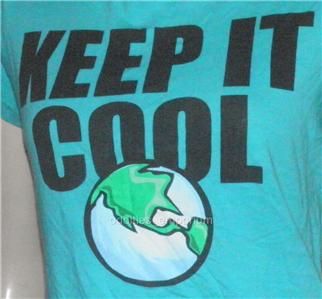 Rock World Wildlife Fund WWF KEEP IT COOL Blue Shirt L  