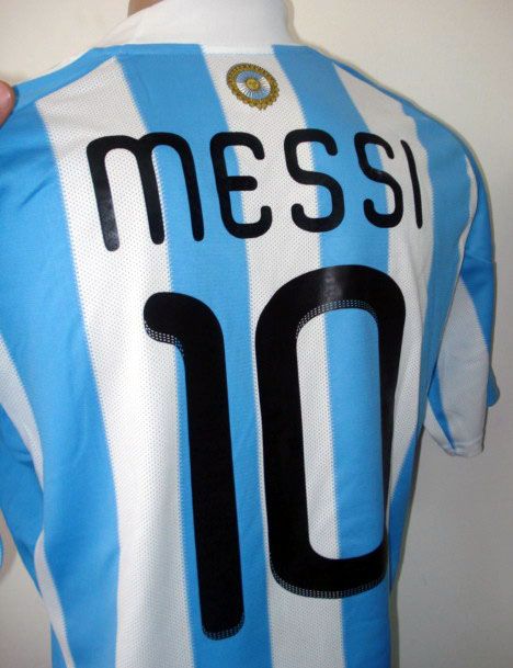 ORIGINAL 2010 ARGENTINA HOME SOCCER JERSEY MESSI #10  