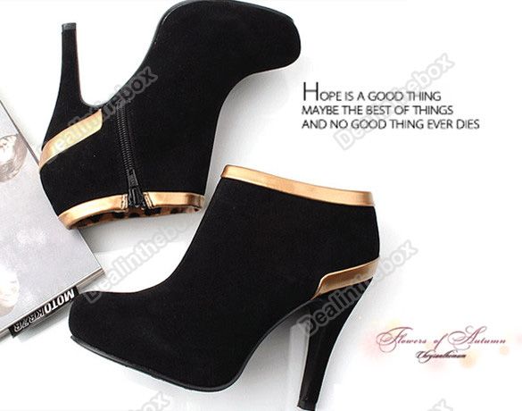 Vogue Women Platform Pumps High Heels European Ankle Boots Shoes 