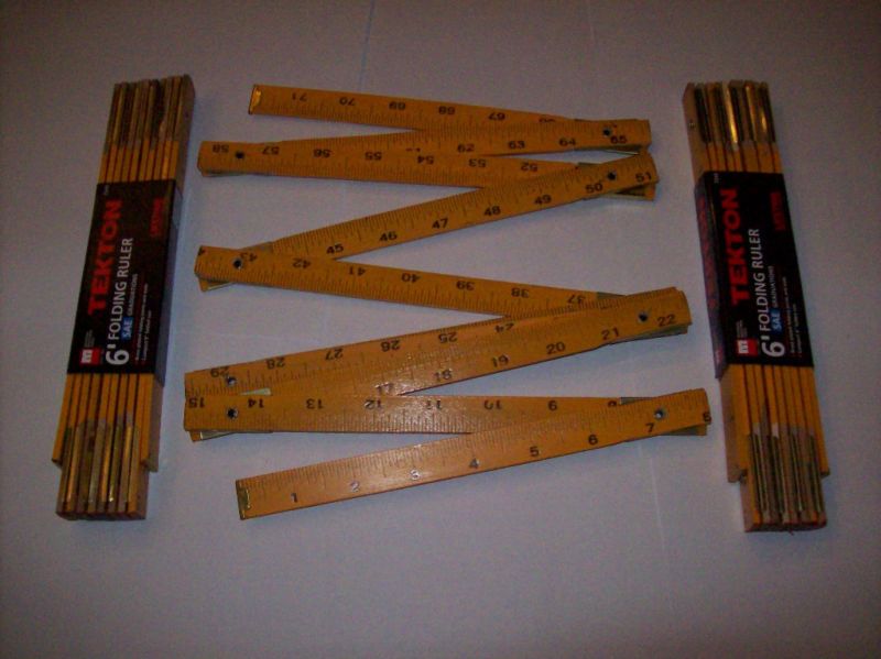 3pcs TEKTON 6 FOOT WOOD FOLDING RULER TAPE MEASURE SAE  