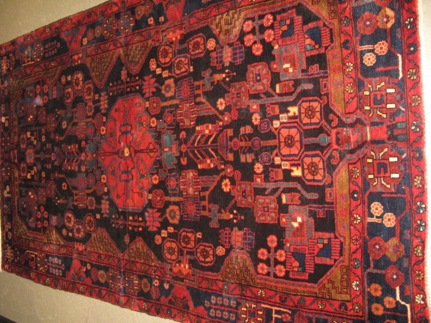   Persian Hand Knotted Wool Nahavand Kurdish Senneh Rug 5 4 x 9 3