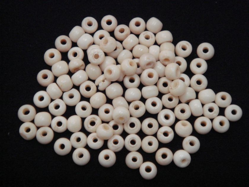 TAN BROWN BONE BEADING BEADS CRAFT 6MM 100 PCS #4088B  