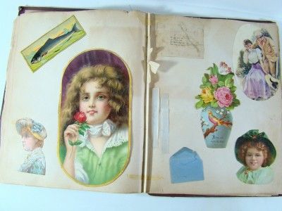   1892 SCRAPBOOK ALBUM ~ Gift to Teacher Child Death Post Mortem  