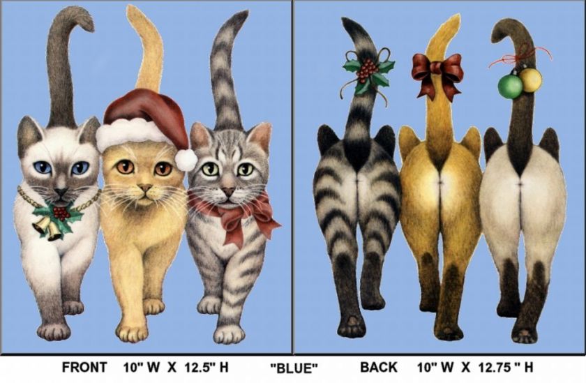 CHRISTMAS CATS   BLUE   600H