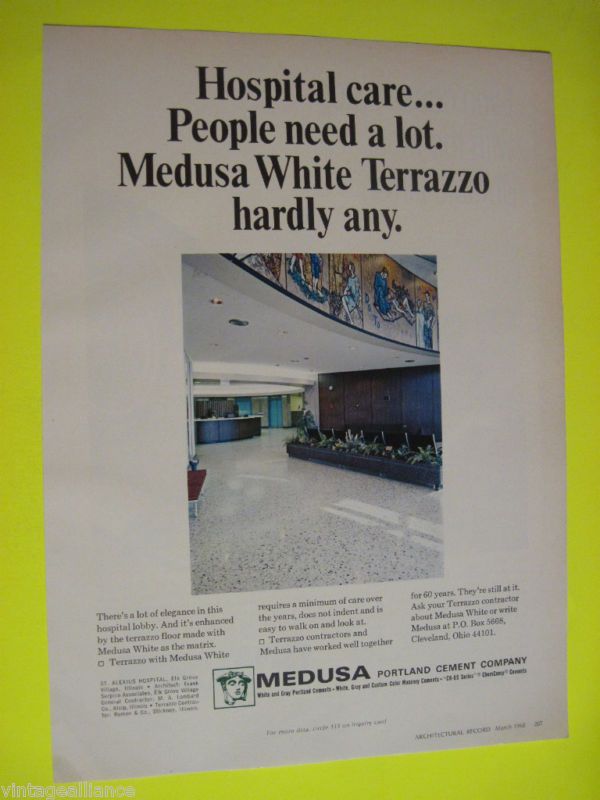 St Alexius Hospital Elk Grove Village IL 60s Medusa Ad  