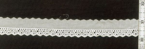 14Yds Cotton EYELET LACE TRIM 1 Wide MW S Dia Ivory  