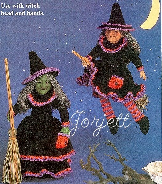 Tabitha Witch, Fibre Craft crochet pattern booklet & head set  