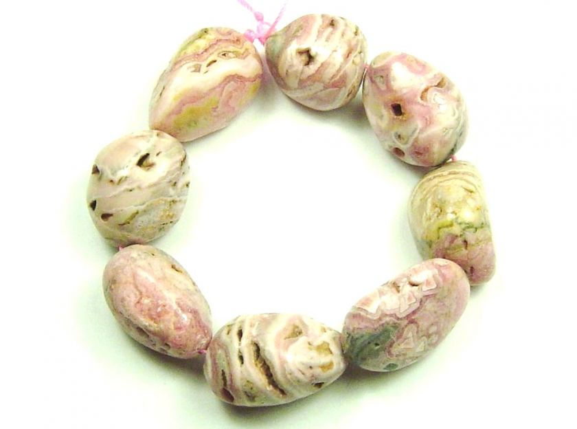 HUGE PINK Rhodochrosite Nugget Beads ap16x24mm K7501  