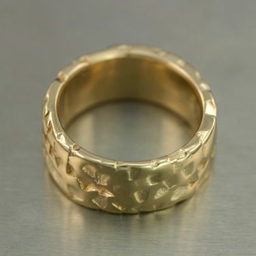   14K Wedding Eternity Band Ring 7 mm Wide Pattern Size 5 5.5 8.7 grams