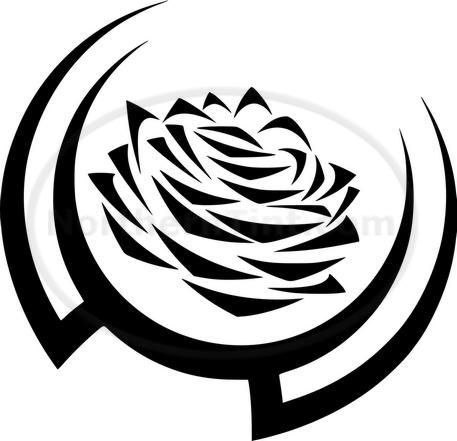 Tribal Rose Car Decal Window Sticker Wall Art #342  