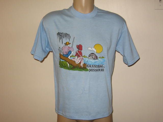 vintage 80s HANNIBAL MISSOURI T Shirt tourist steamboat SMALL soft 