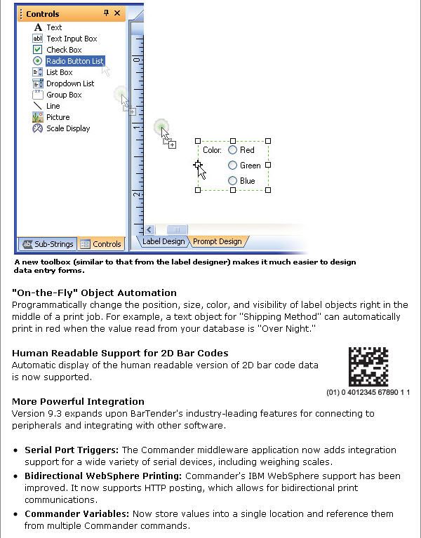 Seagull Bartender Professional Barcode Label Software  