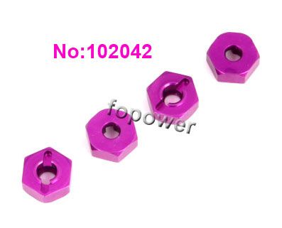 102042 (02134) Aluminum Wheel Hex 4P HSP 1/10th 4WD R/C Upgrade Parts 