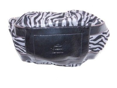   Van Zeeland STEEL ZEBRA Flocked Animal Pocket Shopper Ring Bag A210995