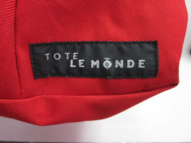 TOTE LE MONDE Red Yellow Backpack Tote Diaper Handbag  