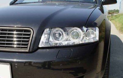 Angel EYES Headlights Audi A4 B6 (02 05) Halos Chrome  