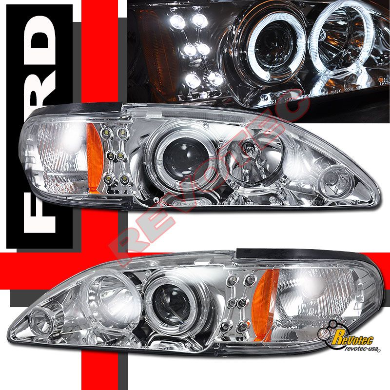 94 98 FORD MUSTANG GT COBRA V6 2X HALO HEADLIGHTS G2  