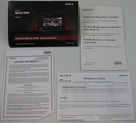 SONY BRAVIA INTERNET NETWORK VIDEO LINK DMX NV1  