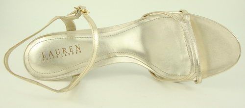 RALPH LAUREN AELA Gold Womens Shoes Sandals 11  