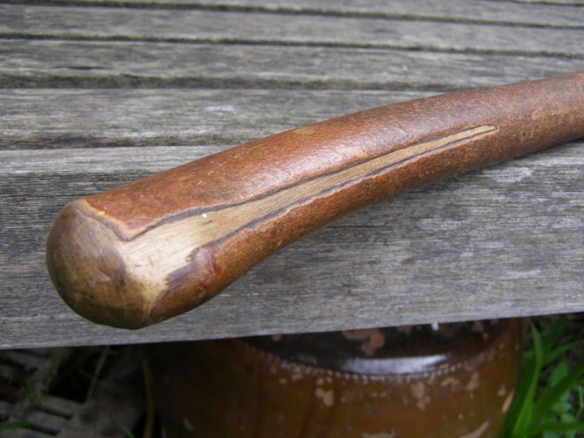 ANTIQUE PRIMITIVE NATURAL ART WOODEN WALKING STICK  