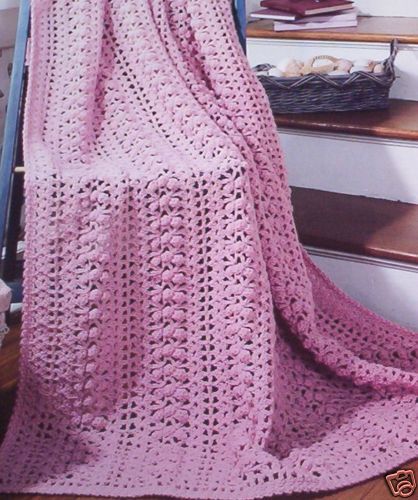 PEBBLE BEACH Afghan Crochet Pattern*openweave stitch  