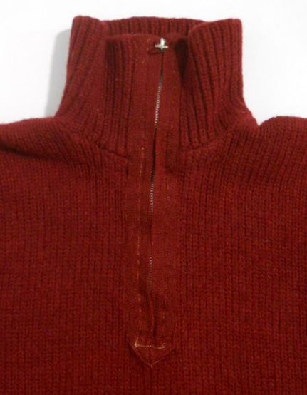 Vintage 30s VIM Sportswear WOOL Half Zip SHAWL COLLAR Athletic Sweater 