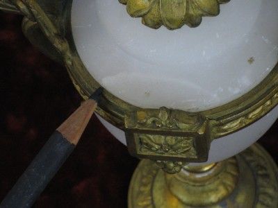 FRENCH ALABASTER BRONZE NAPOLEON MANTLE CLOCK FINIAL  